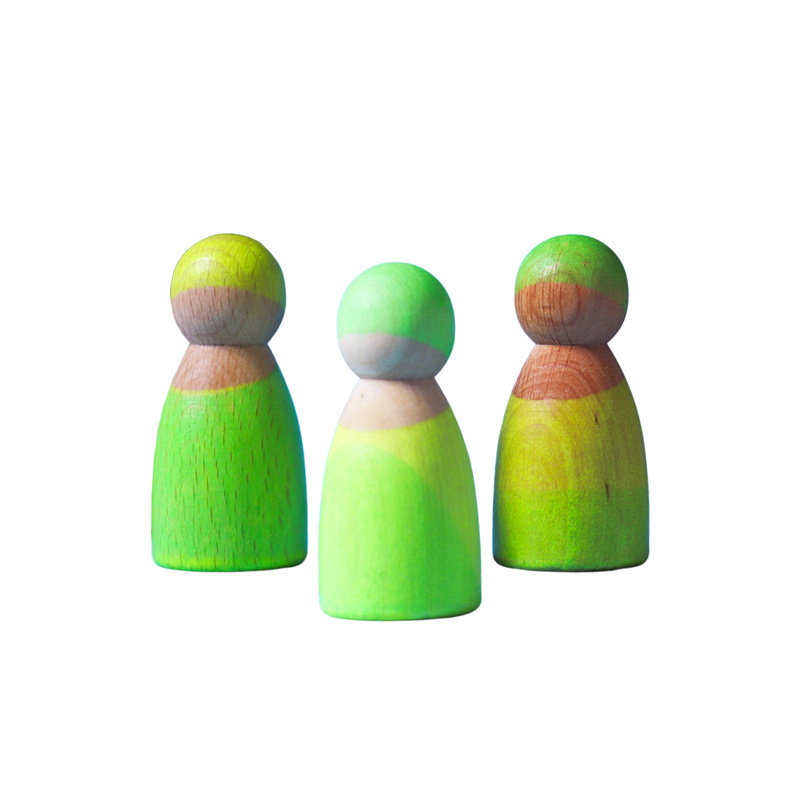 Drewniane figurki Przyjaciele Neon Green Grimms