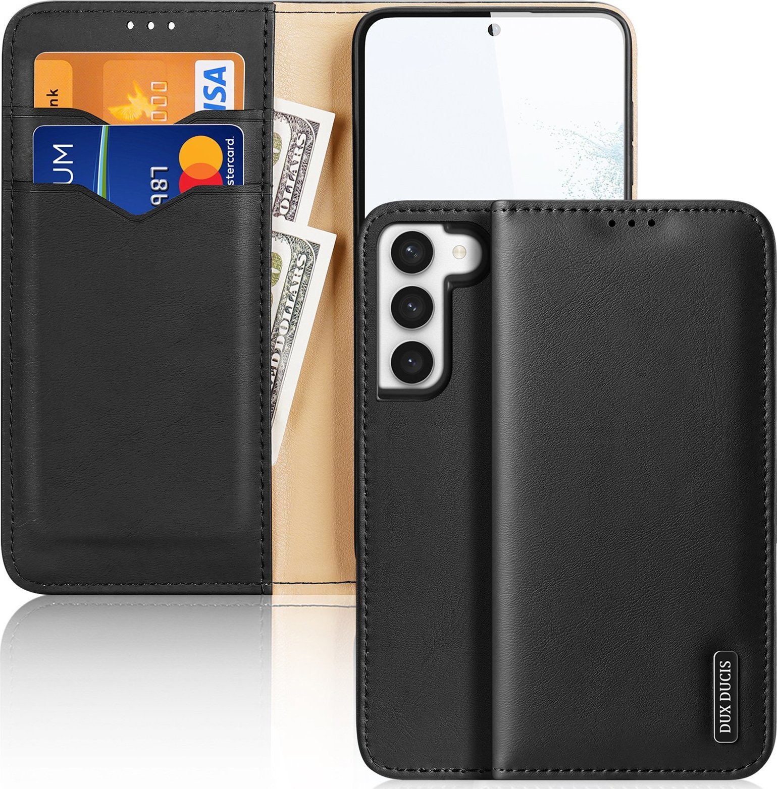 Dux Ducis Dux Ducis Hivo etui Samsung Galaxy S23 pokrowiec z klapką portfel podstawka blokada RFID czarne