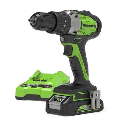 GREENWORKS GD24DD35K2 - Zestaw ładowarka + akumulator 2Ah + walizka - 3704007UA