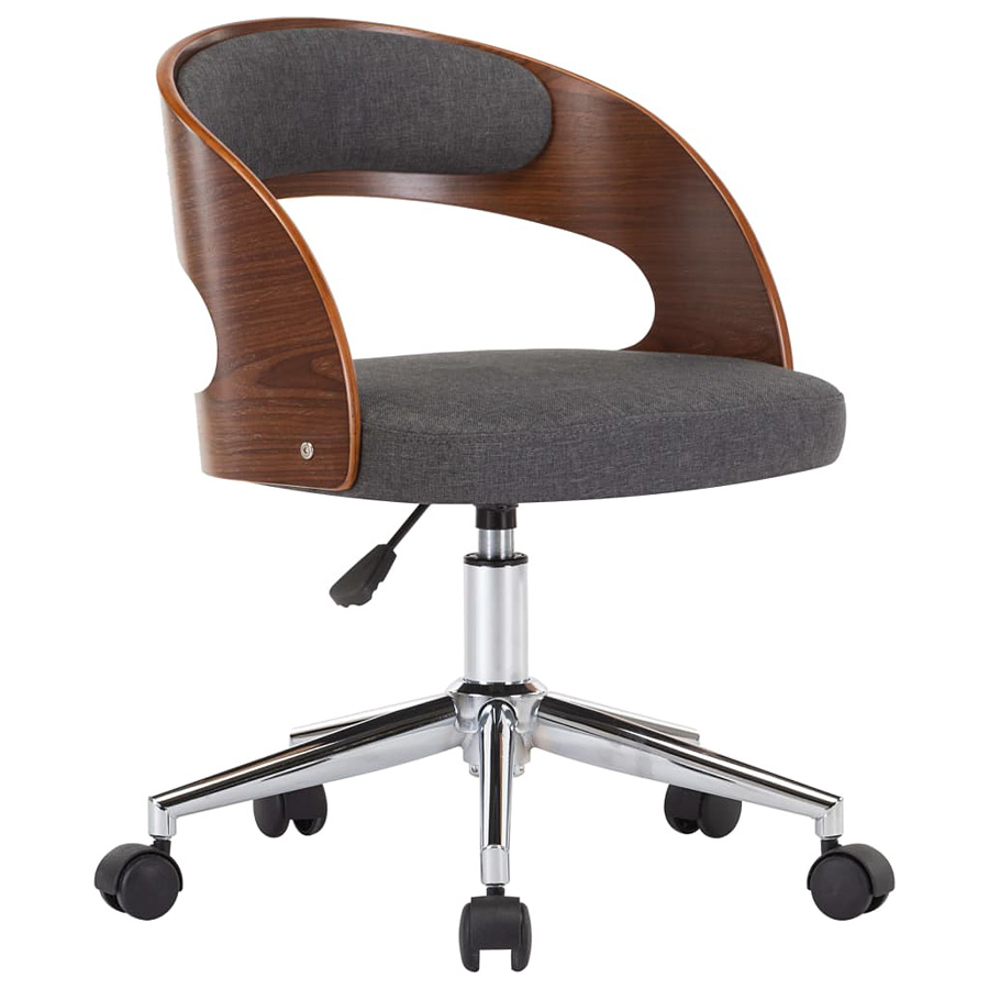 Szary minimalistyczny fotel biurowy retro W6-P80