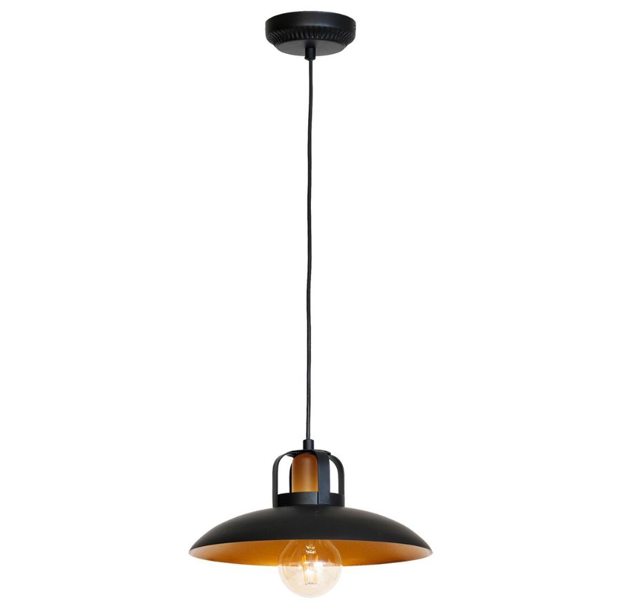 Czarna lampa wisząca z metalu - K483-Ramona