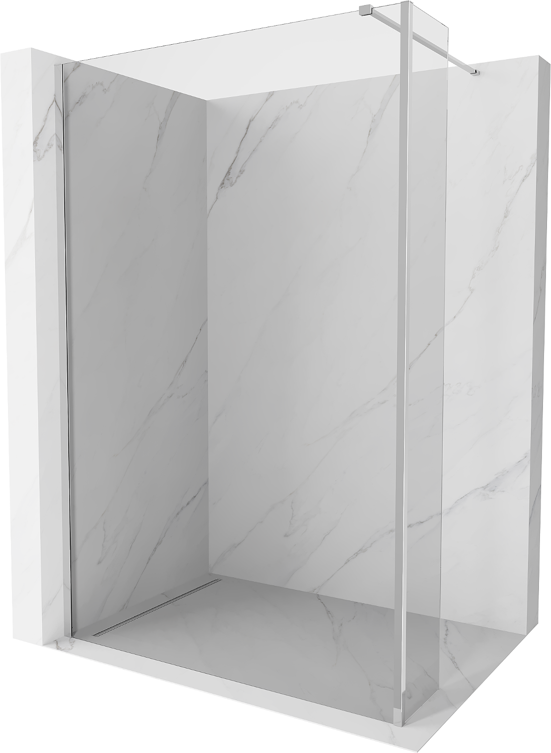 Mexen Kioto ścianka prysznicowa Walk-in 180 x 40 cm, transparent, chrom - 800-180-212-01-00-040