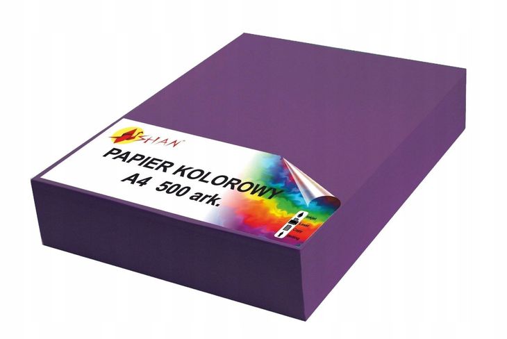 Papier kolorowy A4 80g fioletowy ciemny v2 500 arkuszy