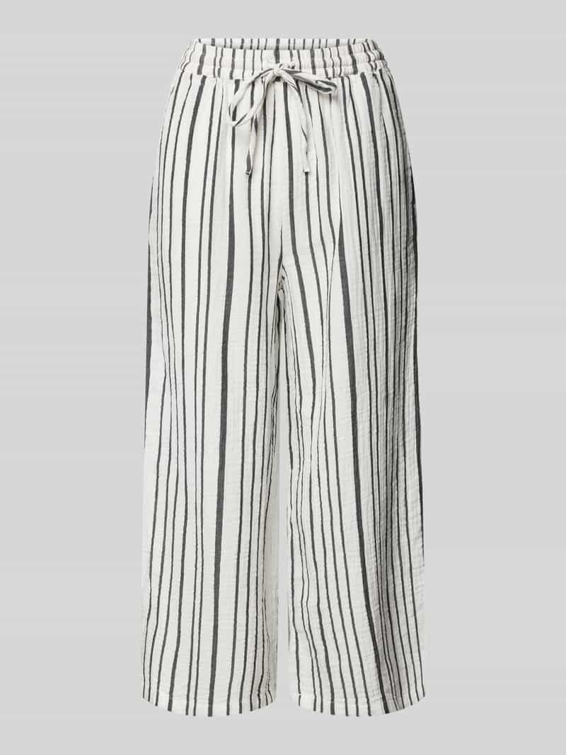 Spodnie materiałowe z fakturowanym wzorem model ‘THYRA’