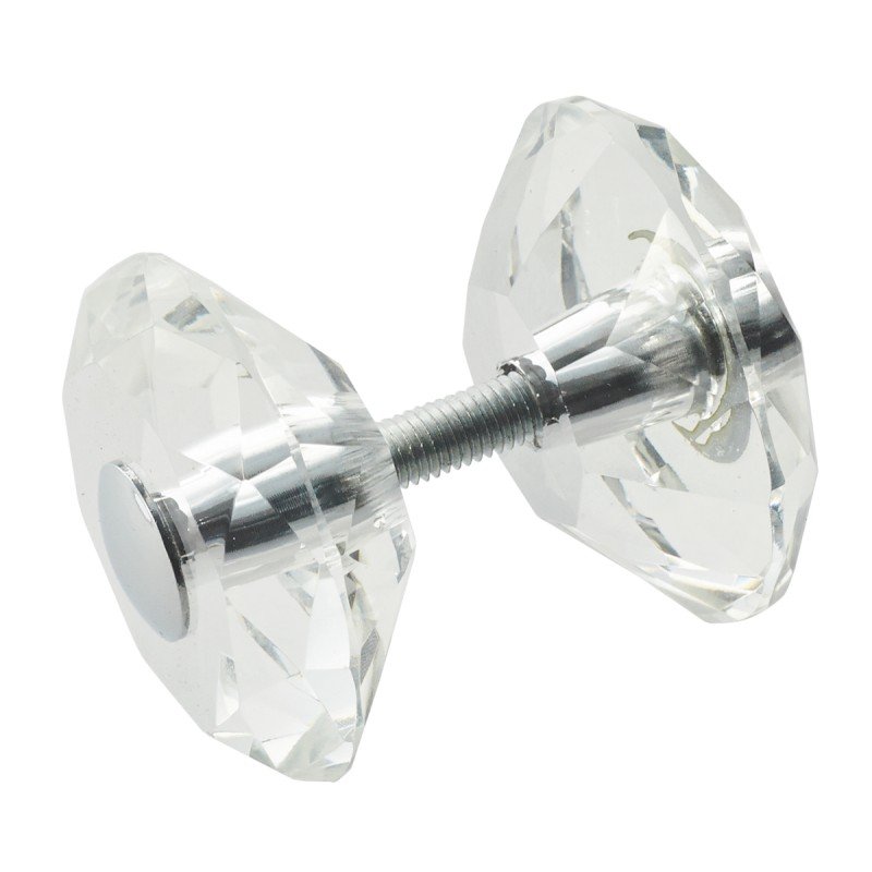 AMIX UCHWYT GAŁKA MEBLOWA FI60MM - CHROM + CRYSTAL GKS001-60