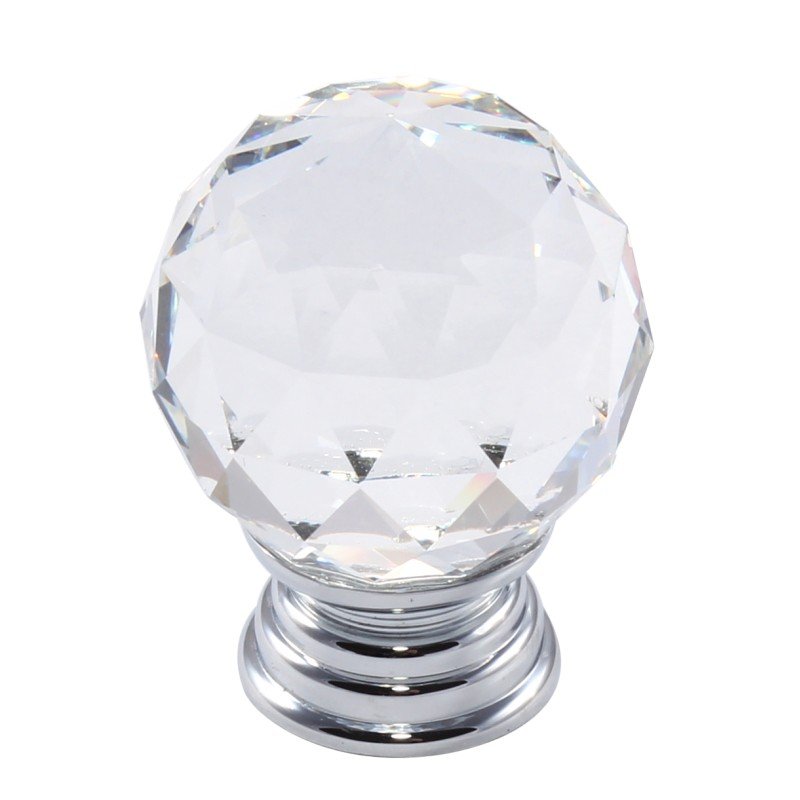UCHWYT GAŁKA MEBLOWA DO MEBLI SZAFEK CHROM + CRYSTAL 40MM GKS003-40 AMIX