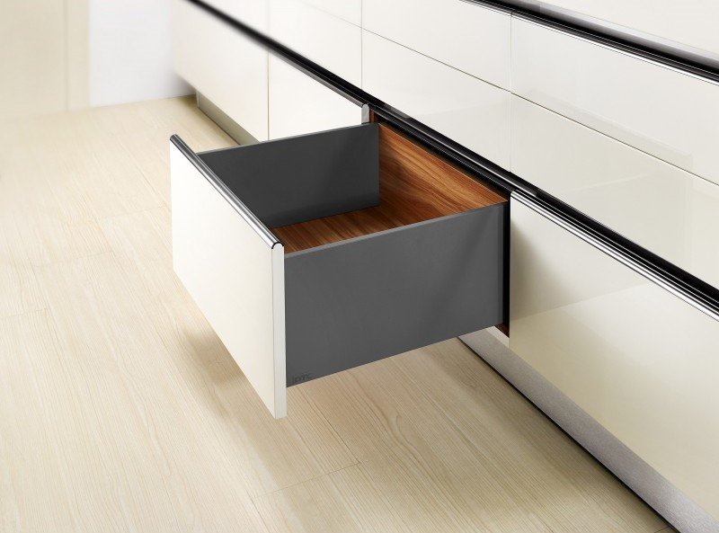 SZUFLADA WYSOKA SLIM BOX Soft Close SYSTEM BOX ANTRACYT AMIX - SB14/HD H-238 L-350MM