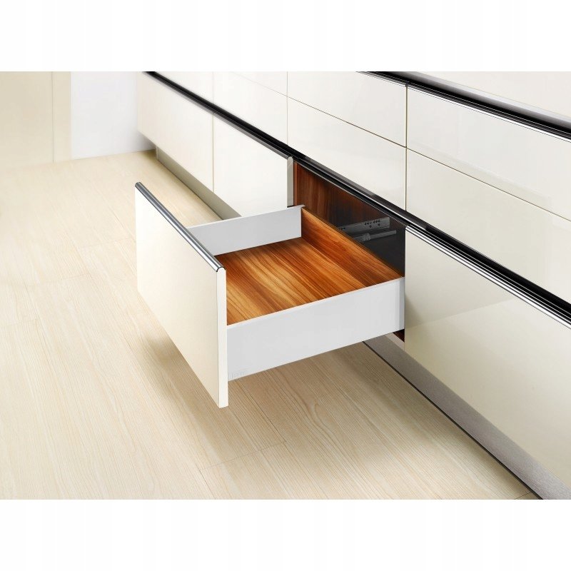 SZUFLADA ŚREDNIA SLIM BOX Soft Close SYSTEM BOX BIAŁY AMIX - SB12/HD H-126 L-300MM