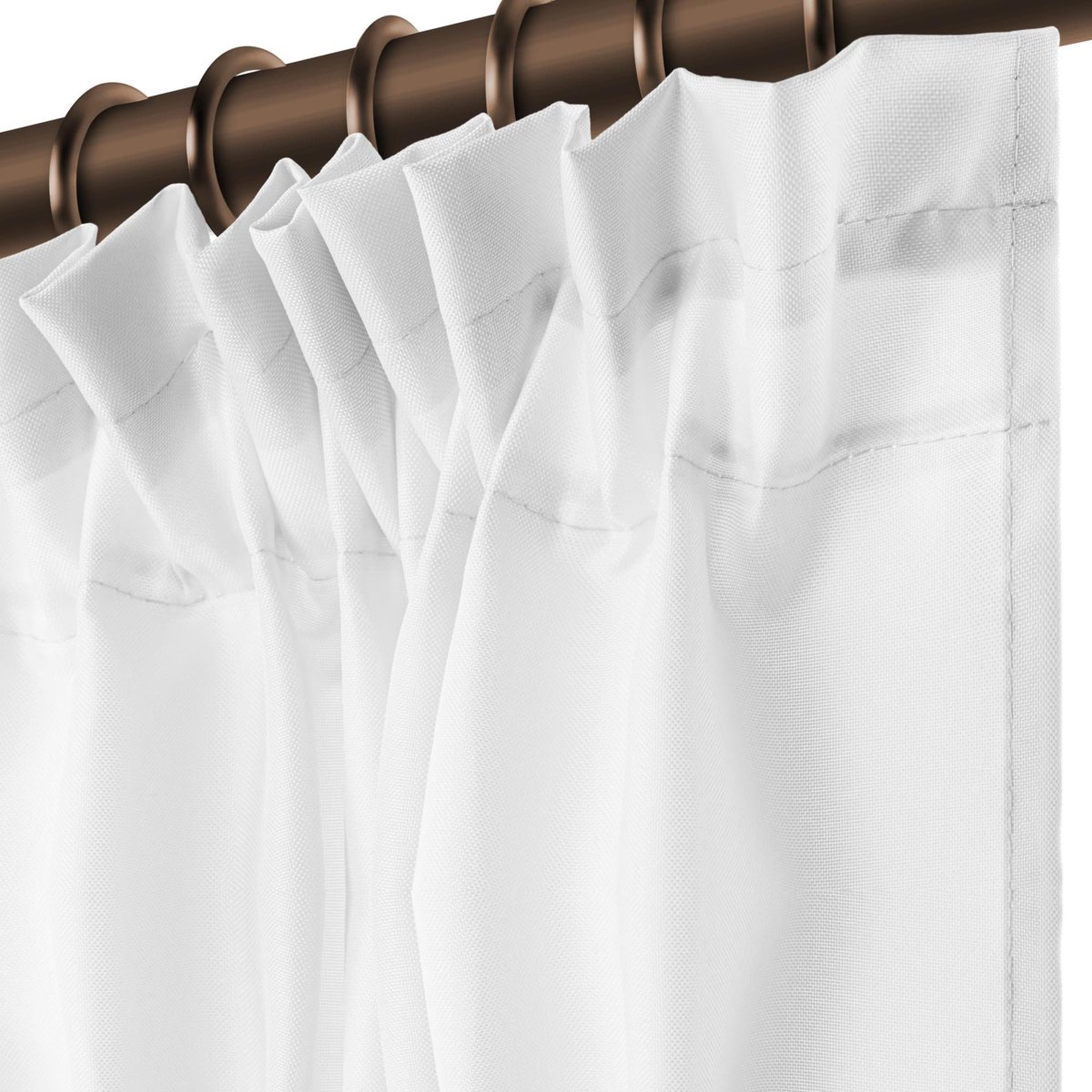 Biała Zasłona Tarasowa Wodoodporna Na Taśmie 140x250 GAIA