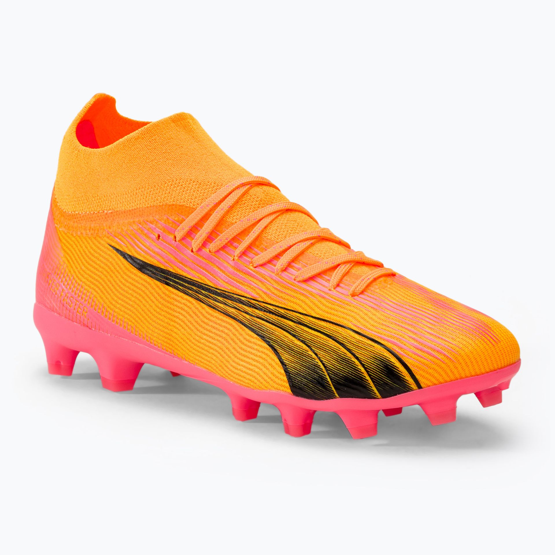 Buty piłkarskie dziecięce PUMA Ultra Pro FG/AG Jr sunset glow/puma black/sun stream WYSYŁKA W 24H 30 DNI NA ZWROT