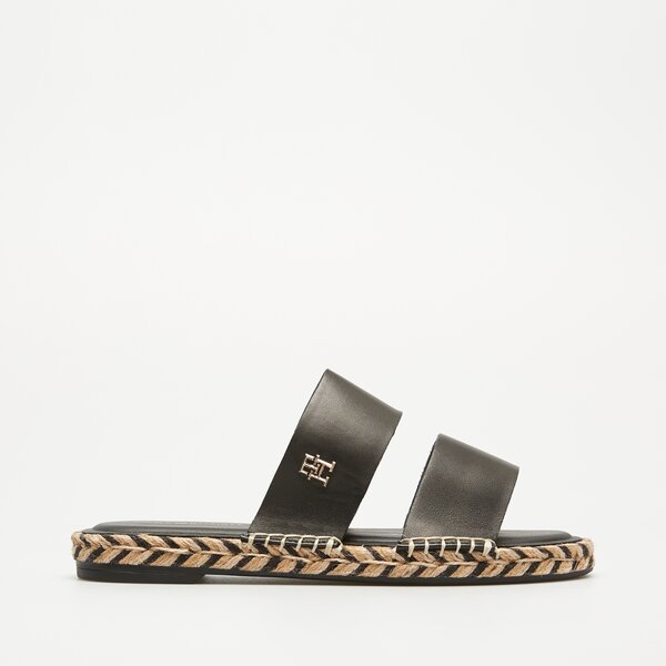 TOMMY HILFIGER TH LEATHER FLAT ESP SANDAL - Tommy Hilfiger