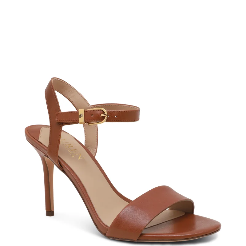 LAUREN RALPH LAUREN Skórzane sandały na szpilce