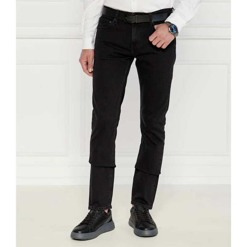 Calvin Klein Spodnie WASHED BLACK | Slim Fit