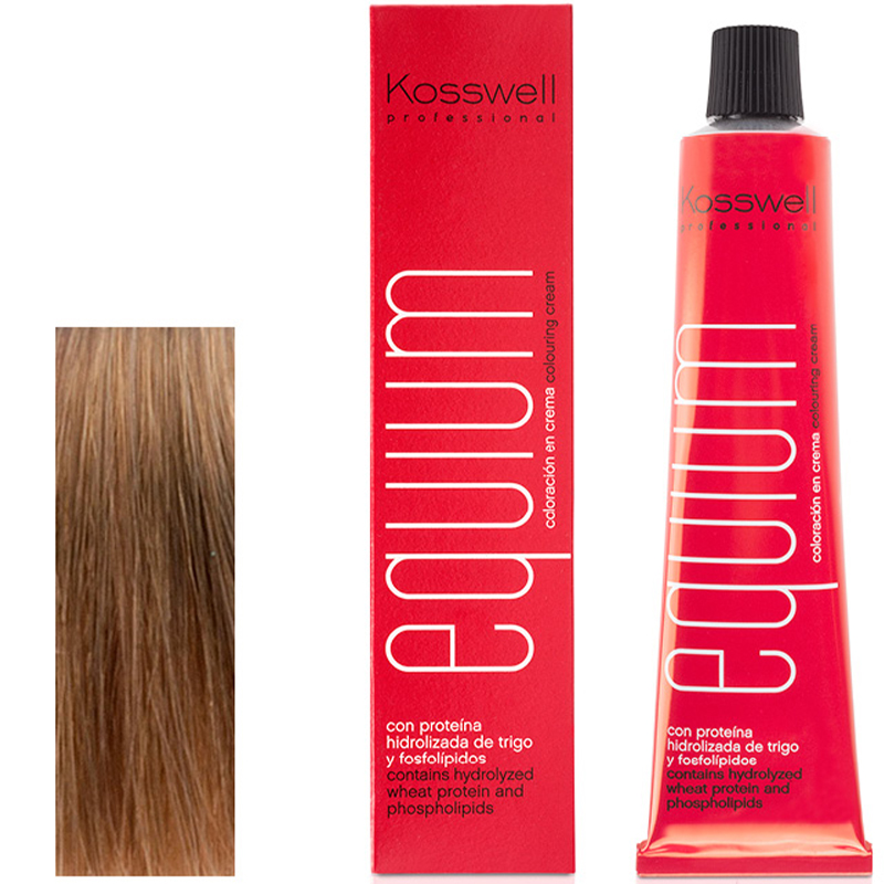 Kosswell Equium 8.0, Profesjonalna farba do włosów, Głęboki jasny blond, 60ml