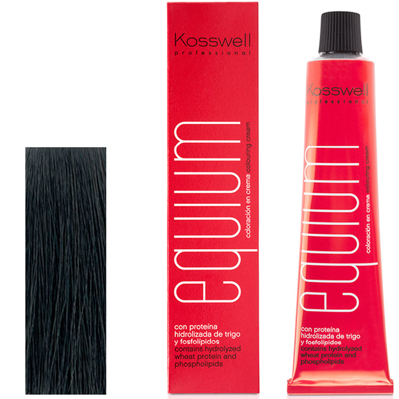 Kosswell Equium 3, Profesjonalna farba do włosów, Ciemny brąz, 60ml