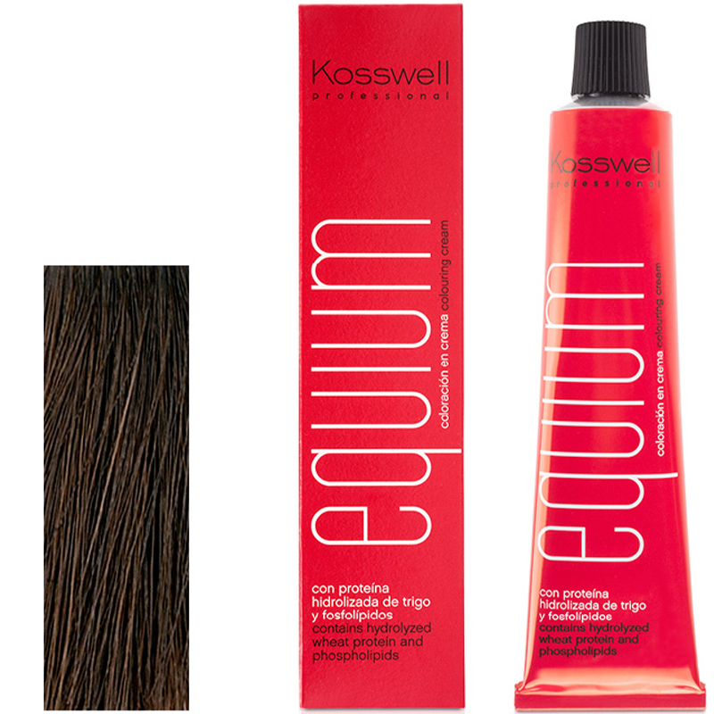 Kosswell Equium 5.3, Profesjonalna farba do włosów, Jasny złoty brąz, 60ml