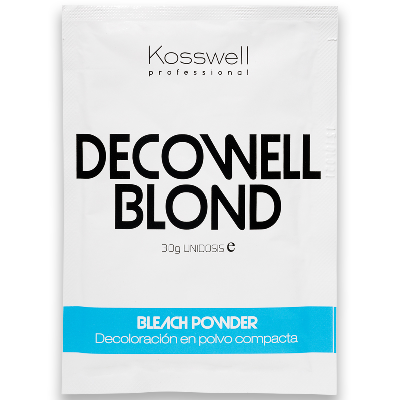 Kosswell Decowell, niebieski bezpyłowy rozjaśniacz do włosów, 30g