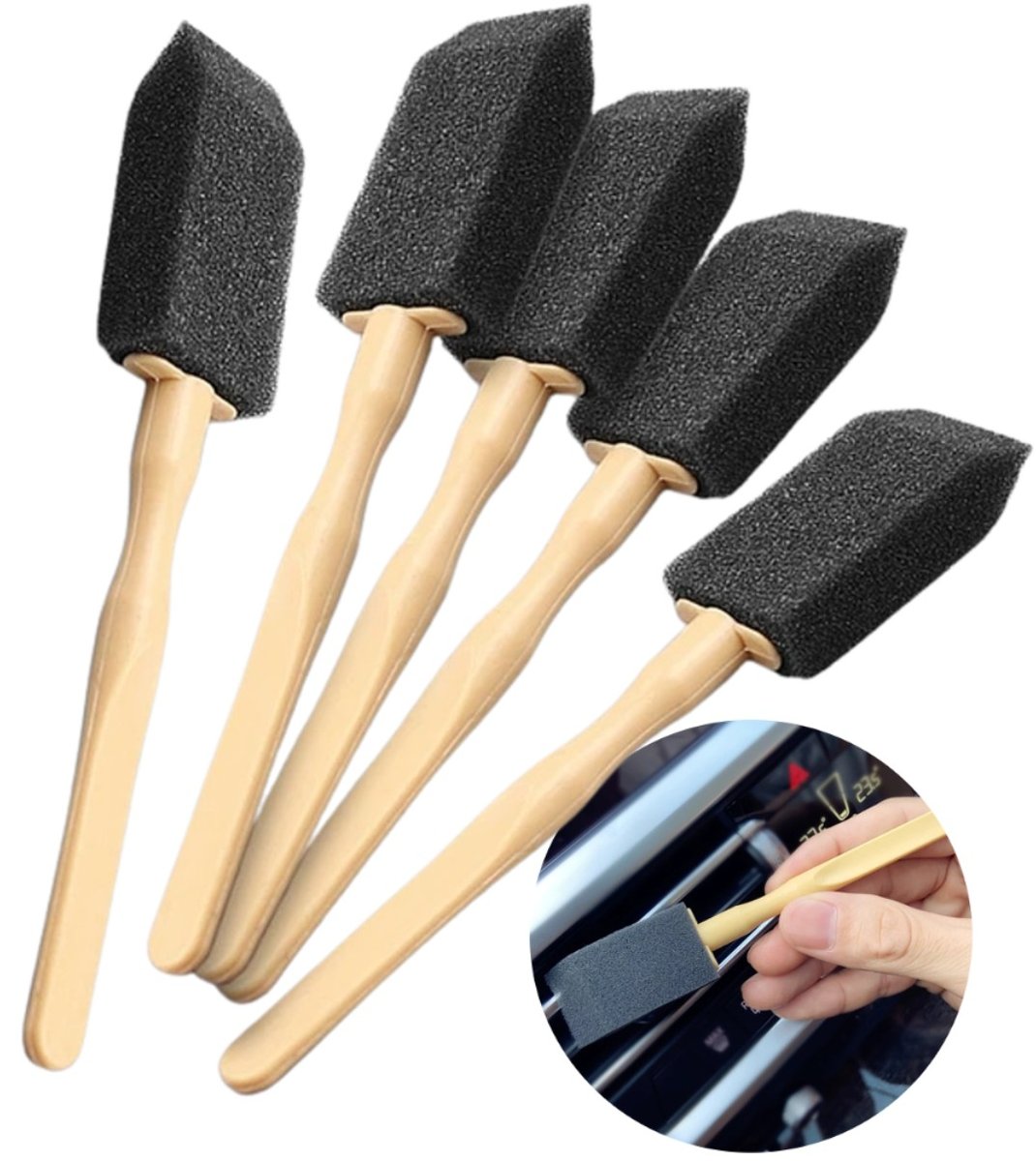 Szczotka do czyszczenia nawiewów wylotów autodetaling zestaw 5szt