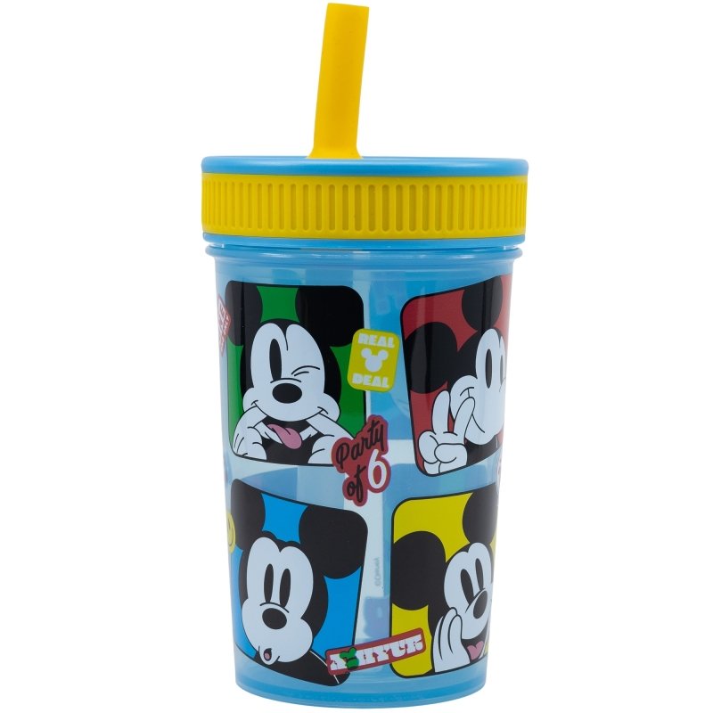 Kubek ze słomką niekapek MYSZKA MICKEY 465ml