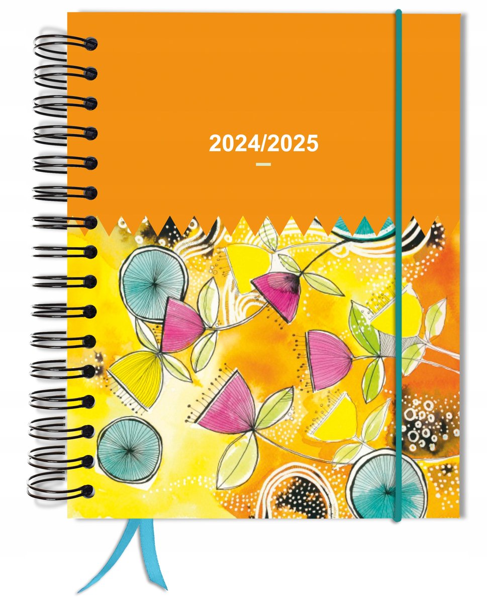 Kalendarz 2024-2025 dzienny organizer A5+ planer książkowy dowolny miesiąc