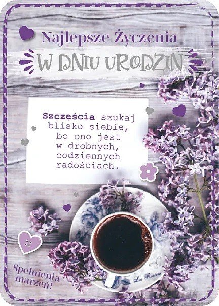 Kartka urodzinowa z pięknym mottem GM765
