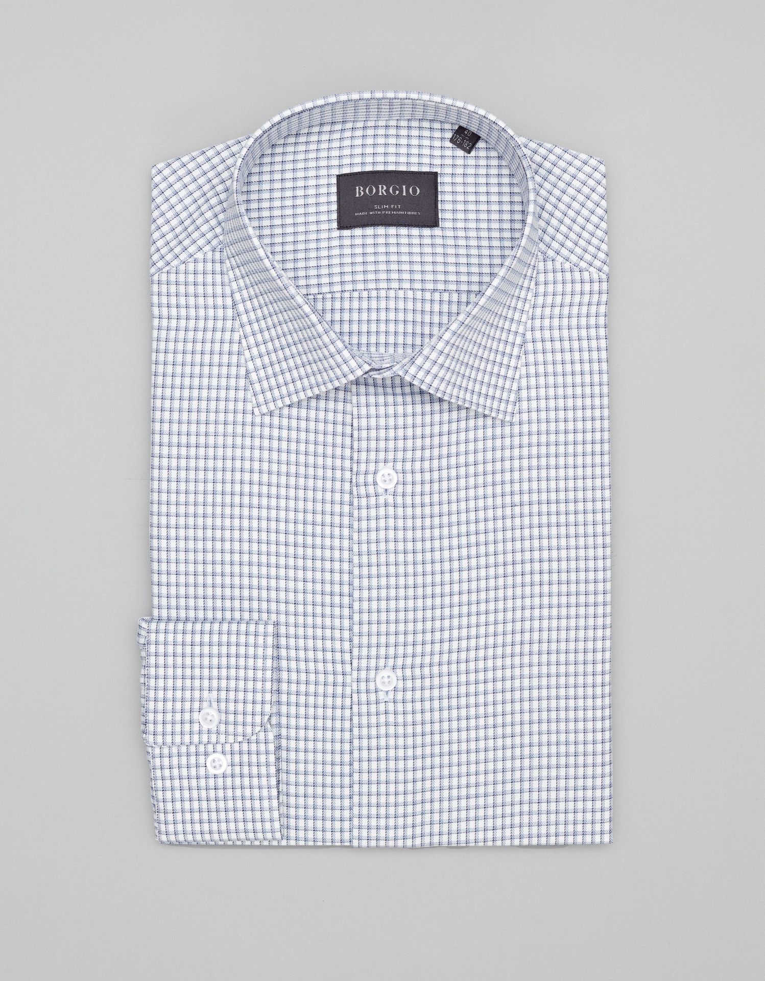 koszula matera 00454 długi rękaw granatowy slim fit