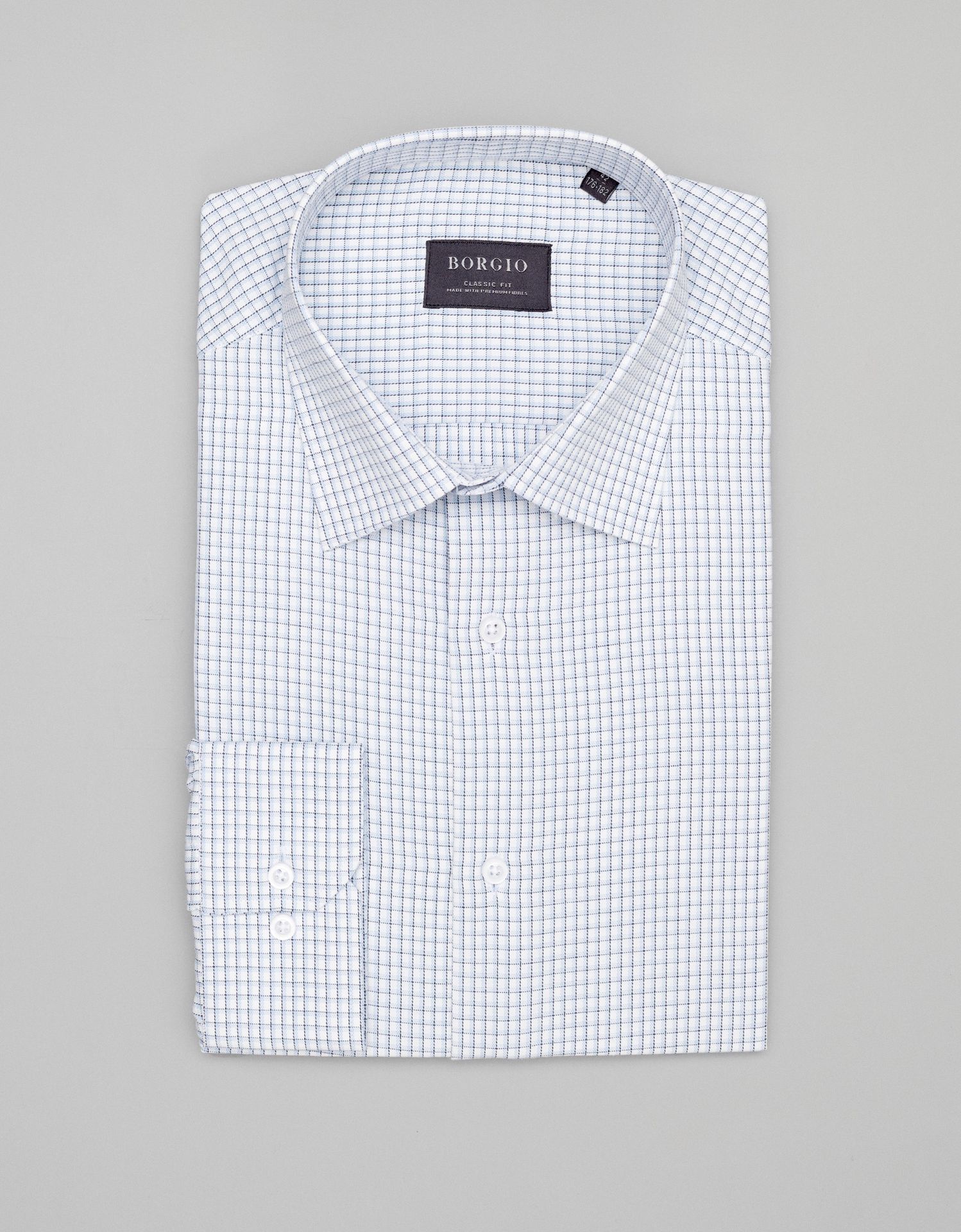 koszula matera 00455 długi rękaw błękit classic fit