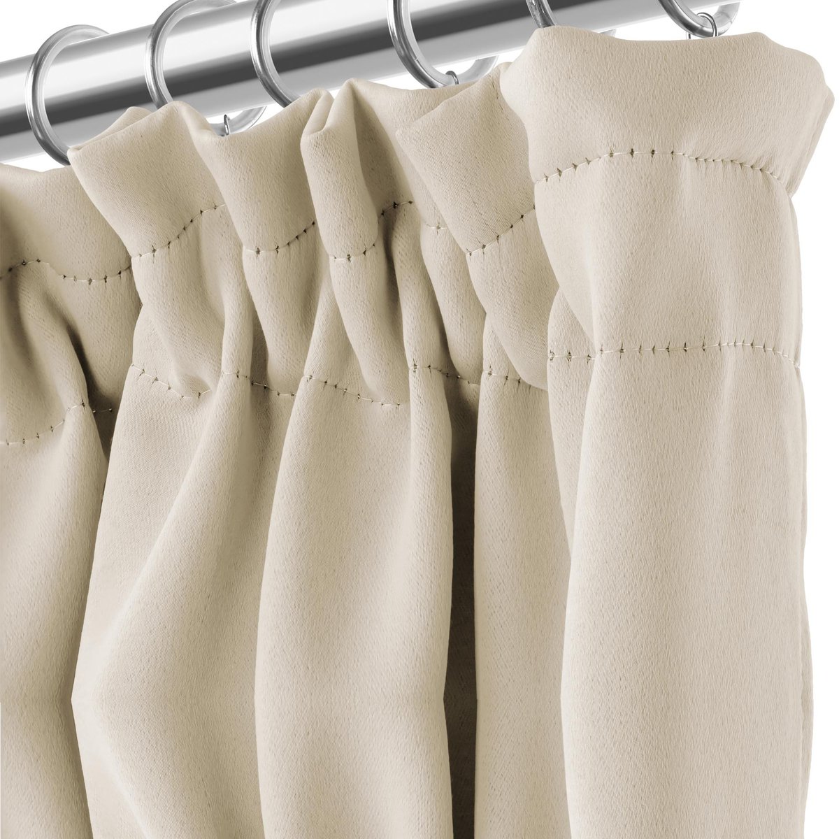 Zasłona aciemniająca na taśmie Blackout 140x270 cm Hold jasno-beżowa Spod Igły i Nitki