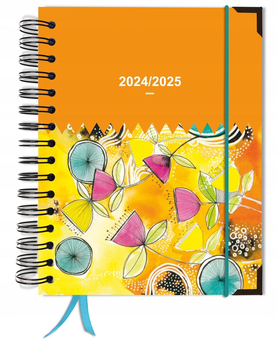 Kalendarz 2024-2025 2dni=1strona A5+ organizer książkowy dowolny miesiąc