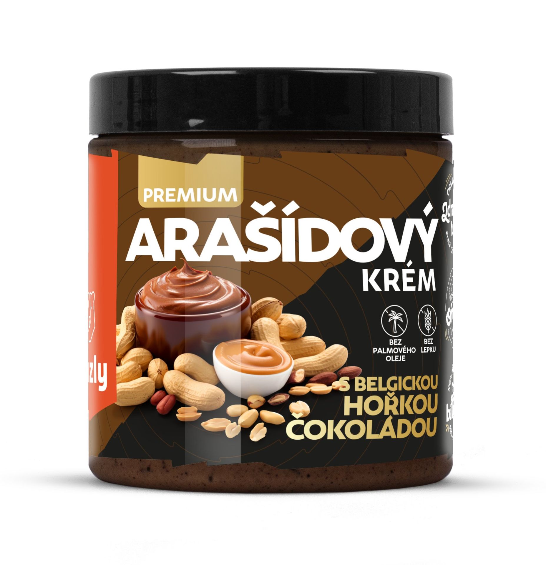GRIZLY Krem arachidowy z gorzką czekoladą belgijską premium 250 g