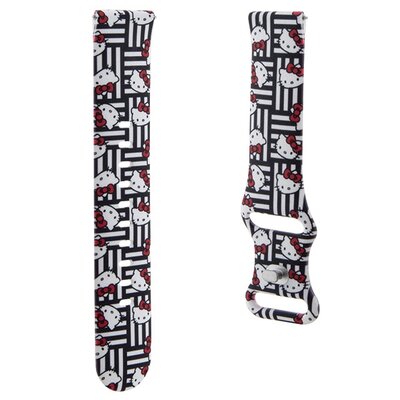Pasek HELLO KITTY Silicone Heads & Stripes (40/41/42/44/45/46 mm) Czarny