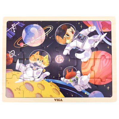 Viga 44646 Puzzle na podkładce 24 elementy - kosmos
