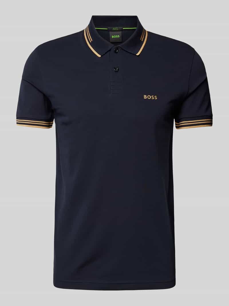 Koszulka polo o kroju slim fit z nadrukiem z logo model ‘Paul’