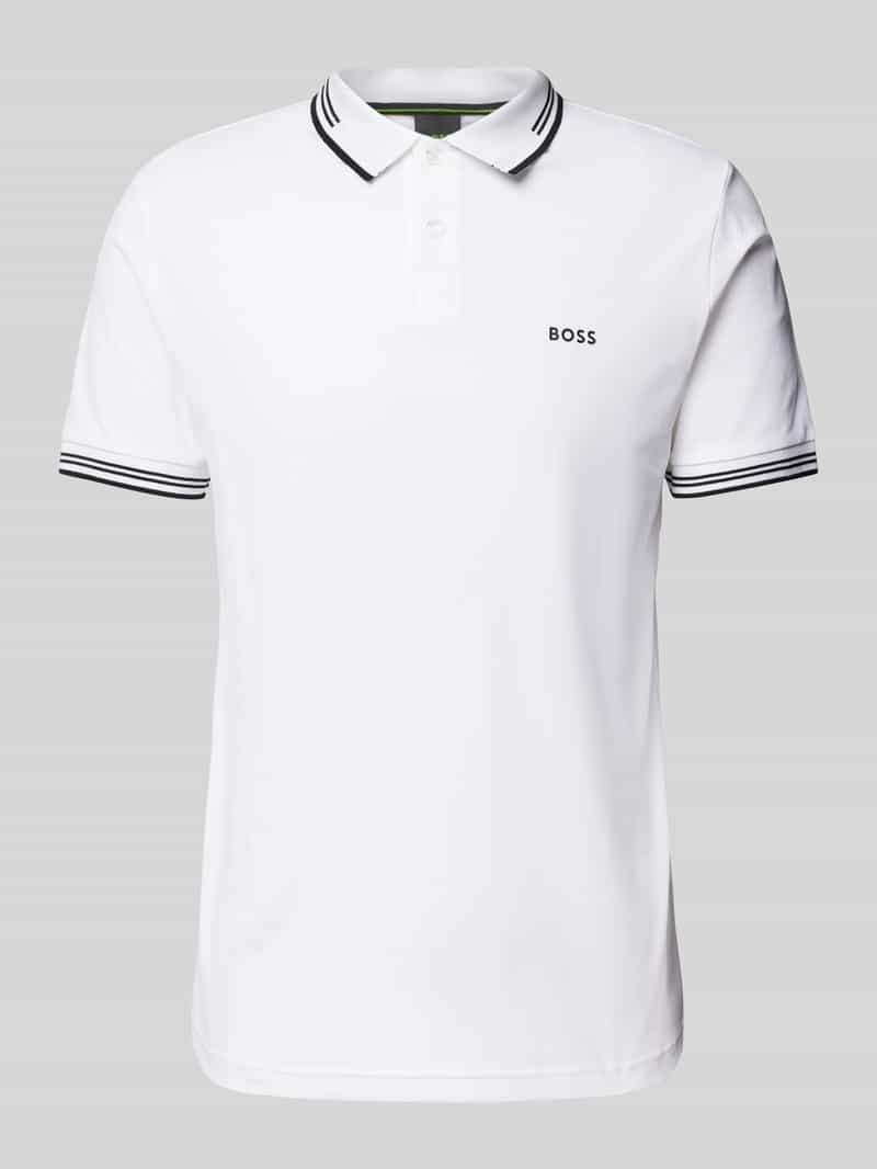 Koszulka polo o kroju slim fit z nadrukiem z logo model ‘Paul’