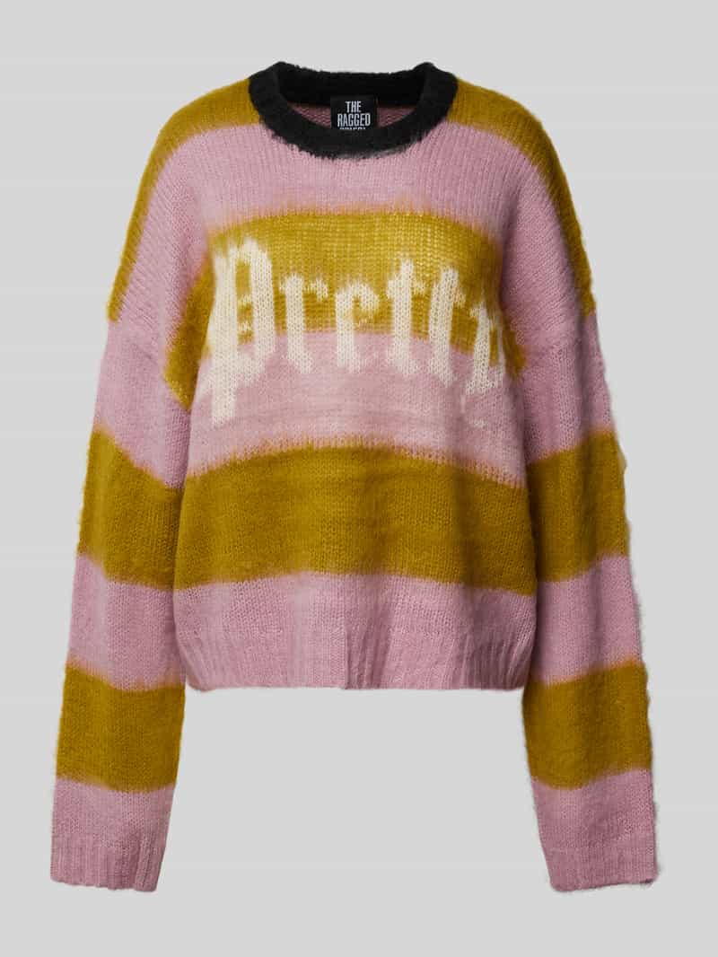 Sweter z dzianiny z nadrukiem z napisem model ‘PRETTY’