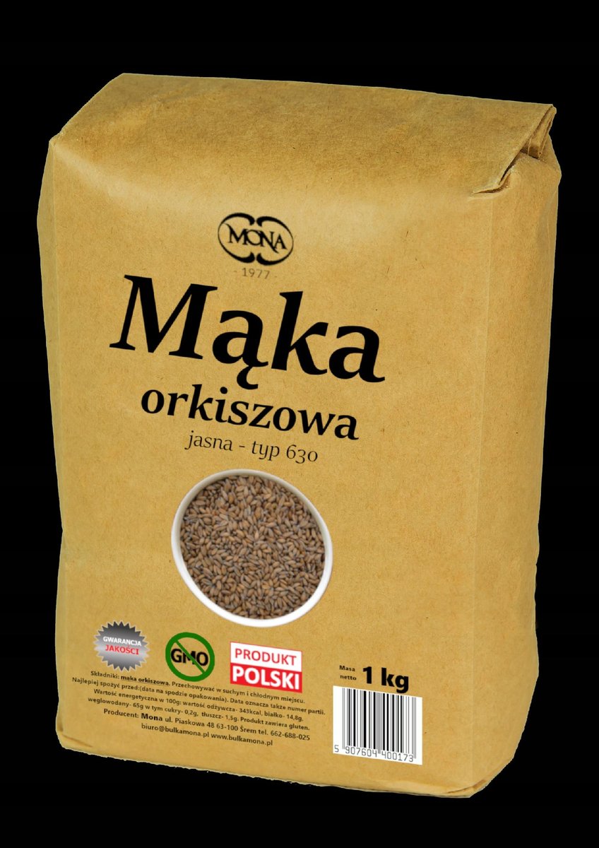 Mąka Orkiszowa Jasna Typ 630 Premium 5 Kg Mona