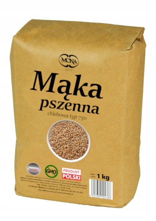 Mąka Pszenna Chlebowa Typ 750 1Kg Mona Premium