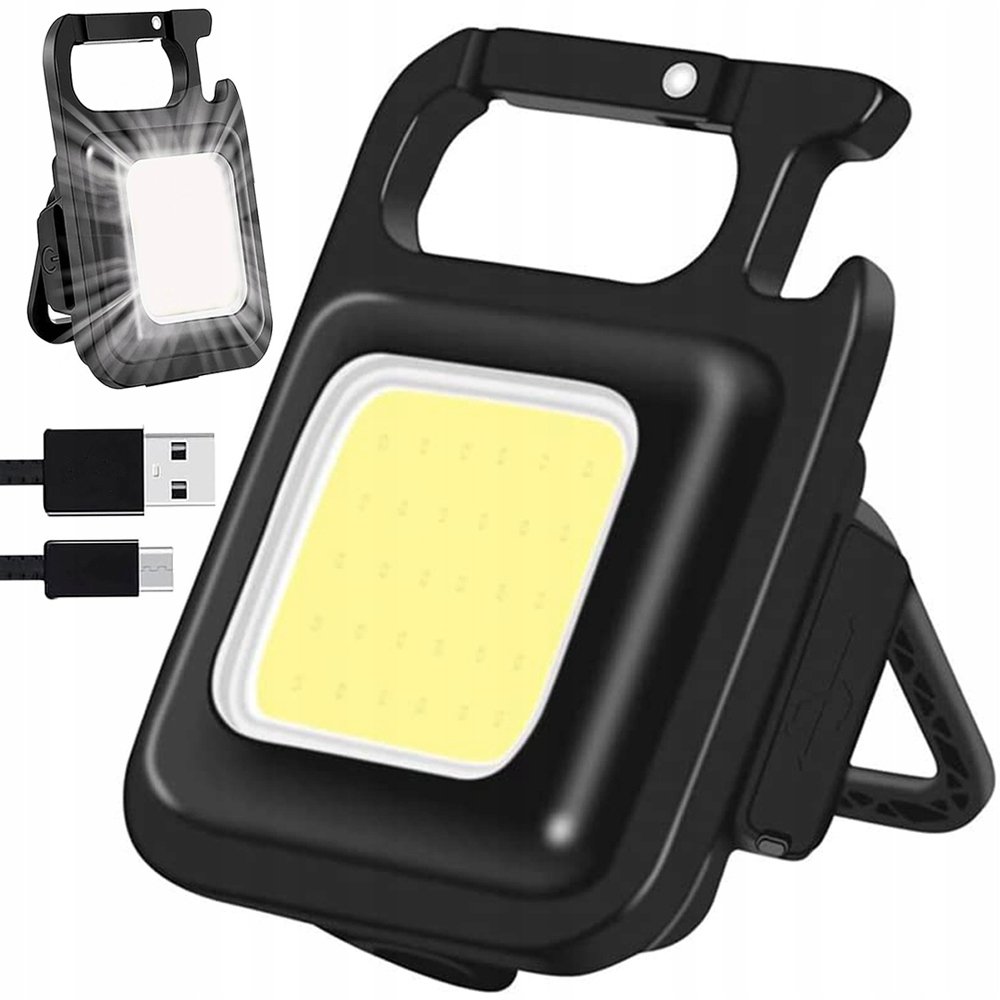 Lampka Brelok Led Cob Magnes Latarka Usb Otwieracz