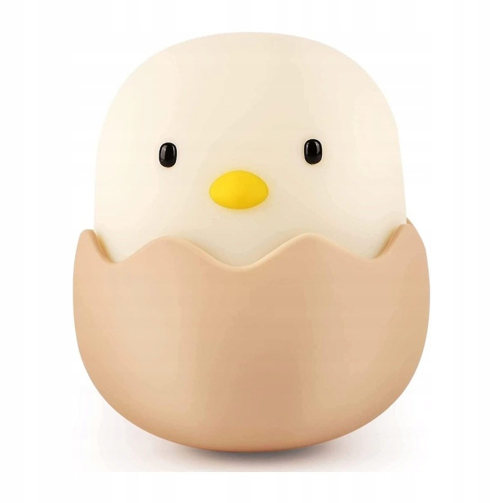 Lampka Nocna Kurczak Eggshell LED dla dzieci Silikonowa na USB