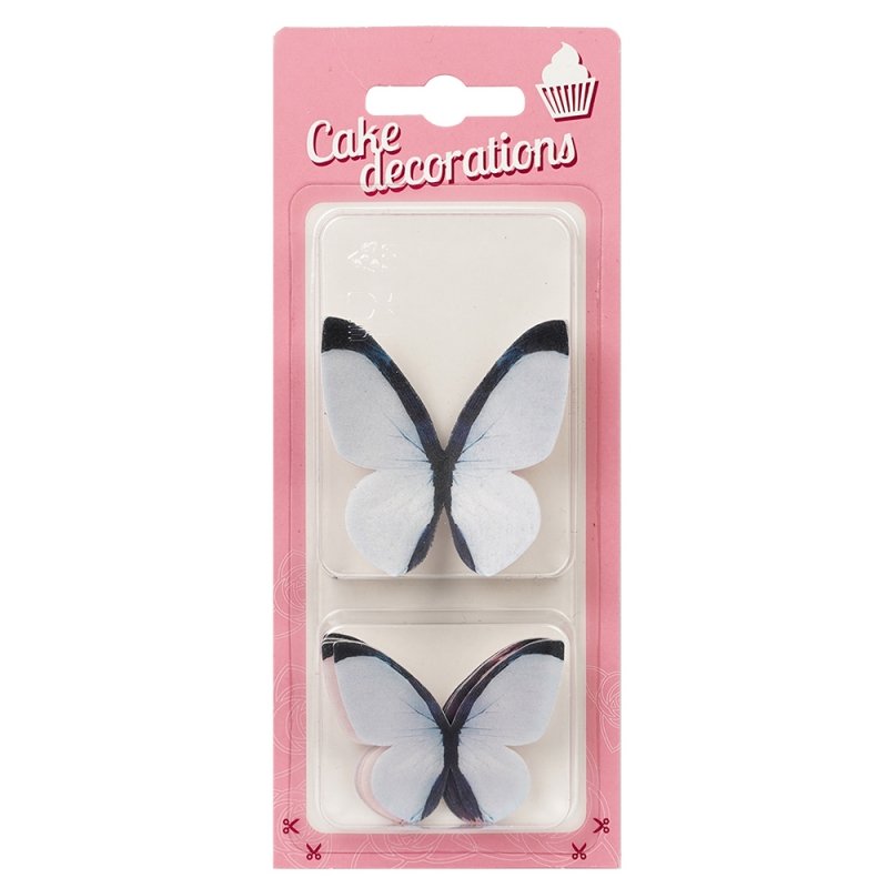 Dekoracje waflowe MOTYLKI PASTELOWE Rose Decor, 8 szt.