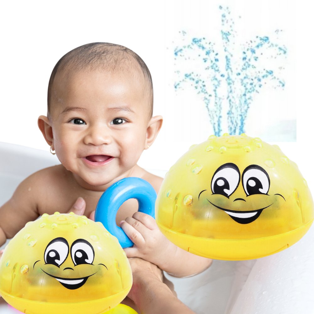 FONTANNA ZABAWKA DO KĄPIELI DLA DZIECI DO WANNY ŚWIECĄCA KULA