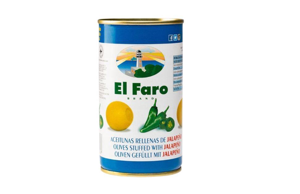Oliwki zielone nadziewane Jalapeno 350 g EL FARO