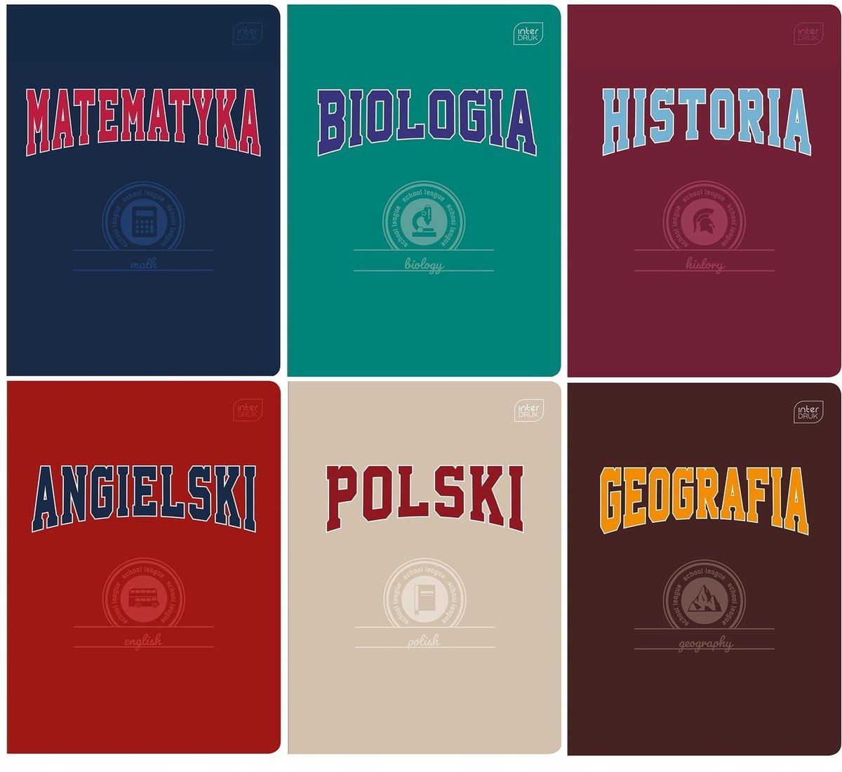 Komplet 6 sztuk ZESZYTY TEMATYCZNE A5 60 zeszyt ze ściągą