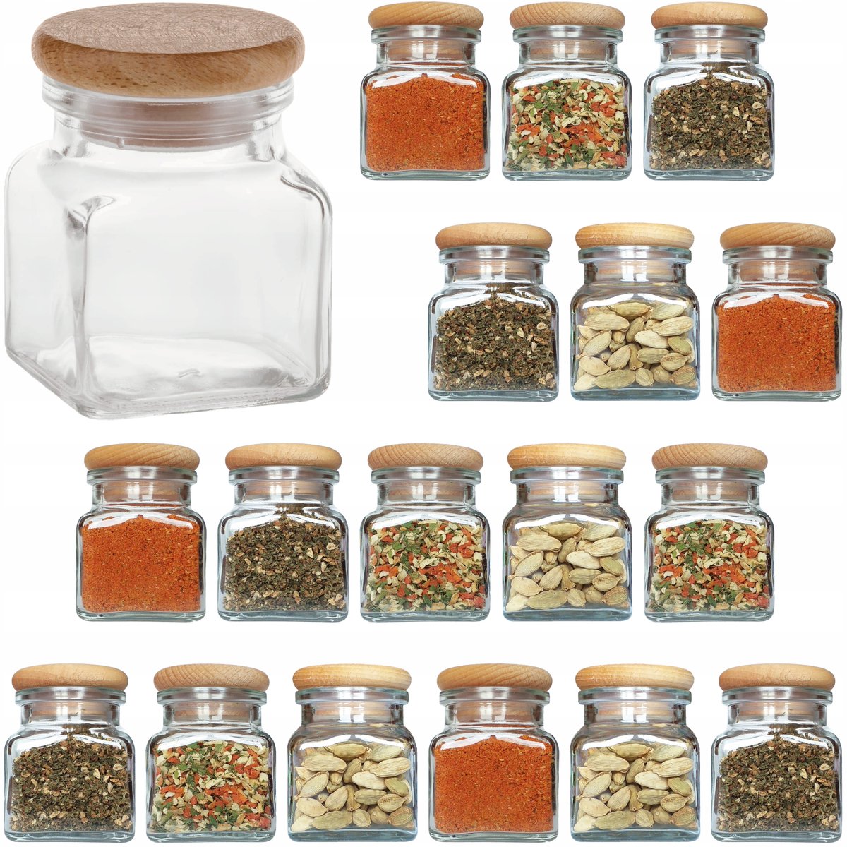 18 szt. słoiczki na przyprawy pojemniczki na przyprawy 120 ml słoiki 120ml