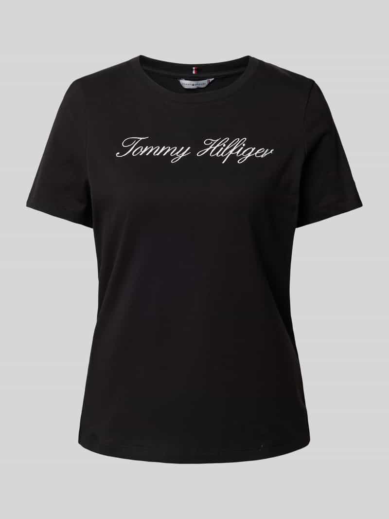 T-shirt z wyhaftowanym logo