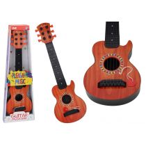 Leantoys Gitara drewniana pomarańczowa