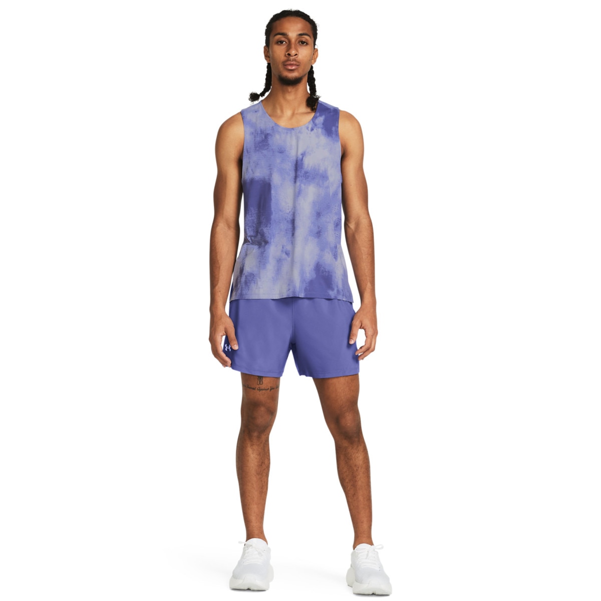 Męskie spodenki do biegania Under Armour UA Launch 5'' Short - fioletowe - UNDER ARMOUR