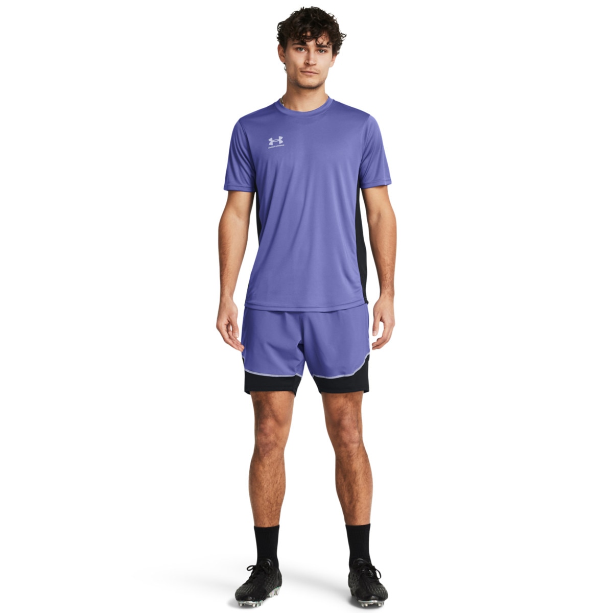 Męskie spodenki treningowe Under Armour UA M's Challenger Pro Train Short - fioletowe - UNDER ARMOUR