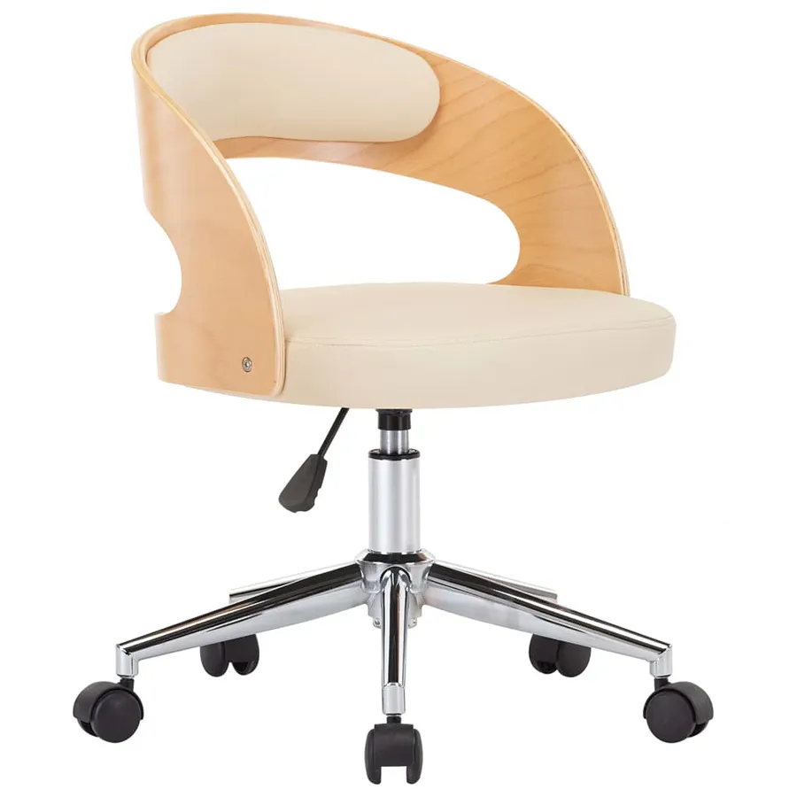 Elior Kremowy nowoczesny fotel obrotowy retro C6-G27