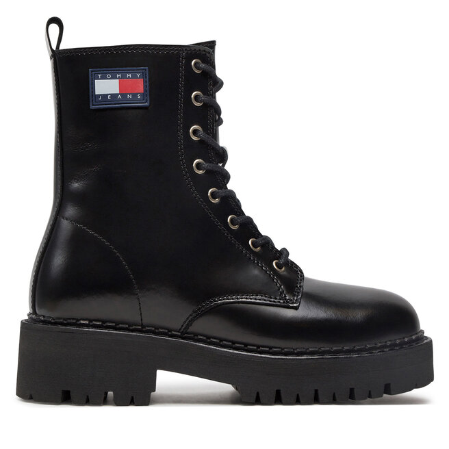 Trapery Tommy Jeans Urban Tommy Jeans Lace Up Boot EN0EN01995 Black BDS